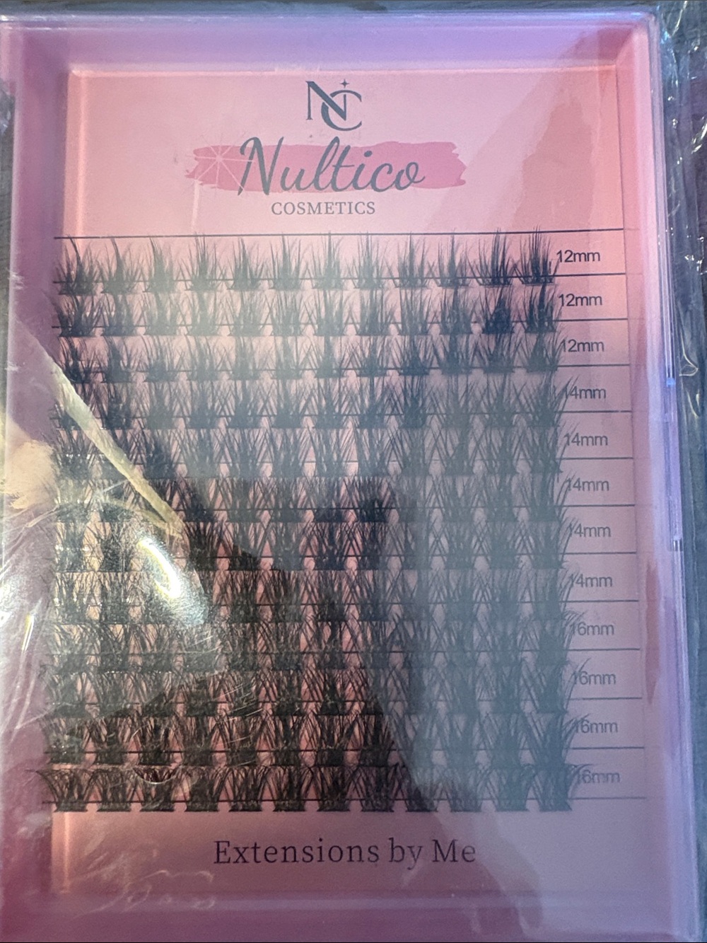 Nultico Cosmetics Lash Extension Cluster Kit 12mm 14mm 16mm New
